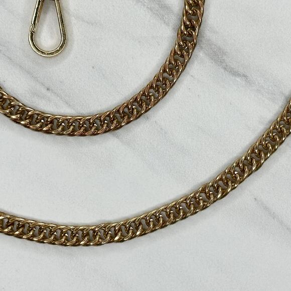 Gold Tone Chain Link Purse Handbag Bag Replacement Strap - Picture 6 of 11